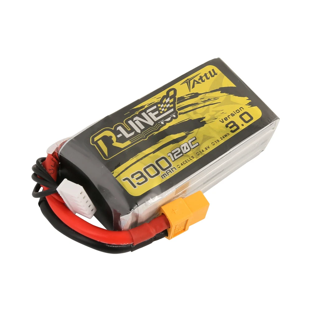 Tattu-Dron de carreras RLine Versi&oacute;n 3,0, HV, 1300mAh, 120C, 4S, 15,2 V, bater&iacute;a Lipo, enchufe XT60, FPV, Quadcopter, helic&oacute;ptero, corredor, nueva edici&oacute;n-3