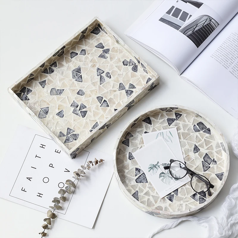 Скандинавский импортный цветной деревянный чайный столик для моллюсков из