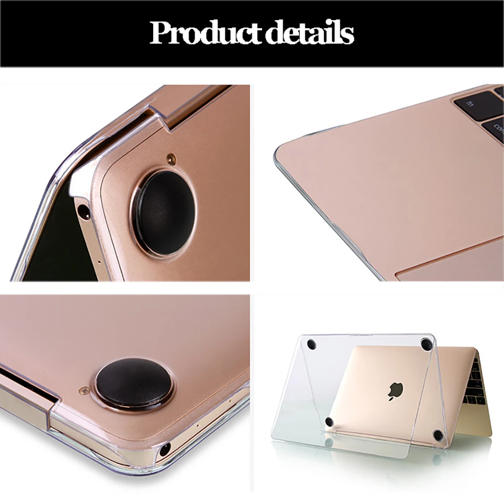 Crystal Matte Laptop Case For MacBook Touch ID A1932 2018 cover Macbook Air 13 A1466 A1369 Pro Retina 11 12 15 Hard Shell | Компьютеры и