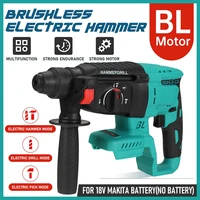 oceanheart brushless electric hammer 4 functions cordless rechargeable rotary impact drill power tools for makita 18v battery