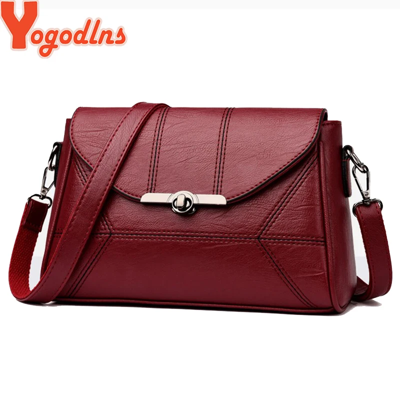 Yogodlns простая дизайнерская женская сумка на плечо модная и кошелек из