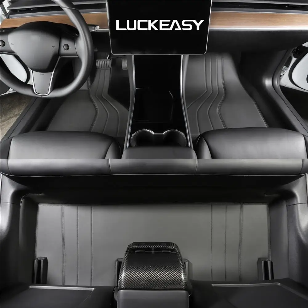 LUCKEASY для Tesla модель 3- автомобиль из микрофибры носить все включено коврики 3 шт./компл