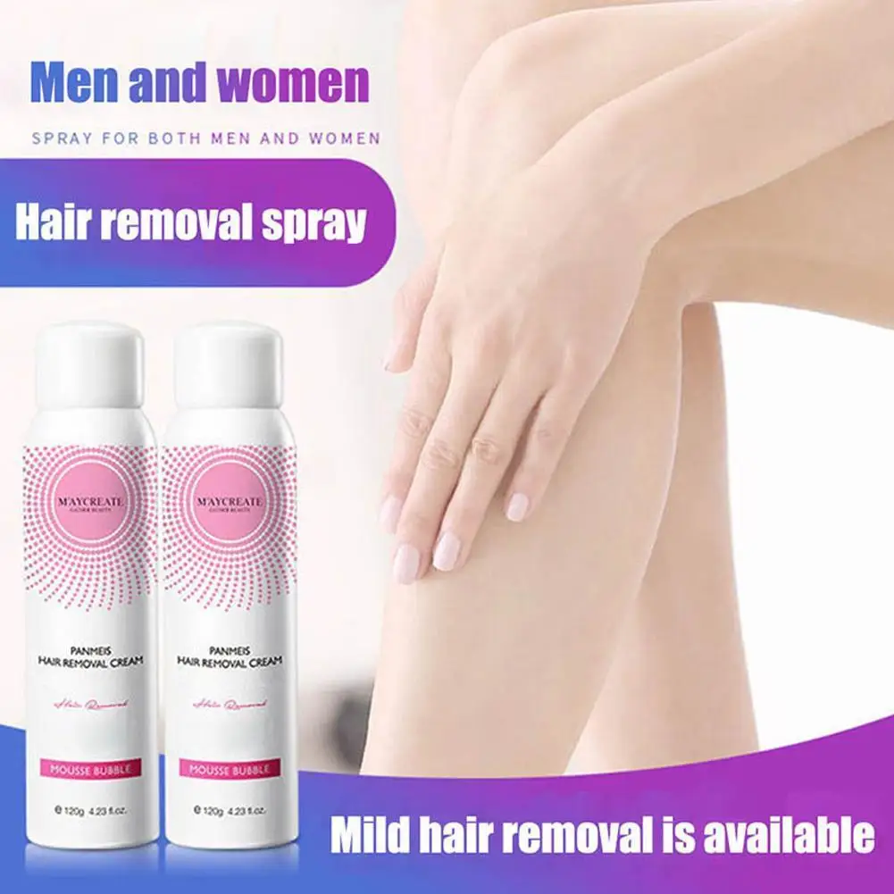 

120ml Foam Depilation Spray Natural Painless Hair Removal Spray For Summer Men Women Hair Remover Mousse Spray