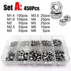 Набор шестигранных гаек из нержавеющей стали, 450669 шт., M1, M1.2, M1.4, M1.6, M2, M2.5, M3, M3.5, M4, M5, M6, M8, M10M12M16 304, DIN934