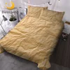 BlessLiving Kraft Paper Duvet Cover Set 3D Print Comforter Cover With Pillowcase Crumpled Paper Bedding Set Solid Color Bedlinen 1