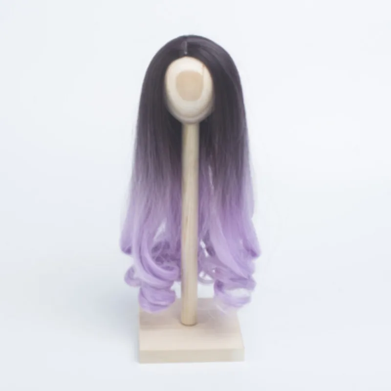 

New style Doll Hair Wigs Heat Resistant Wire White Pink Blue Ombre Color Wigs for BJD Doll accessories