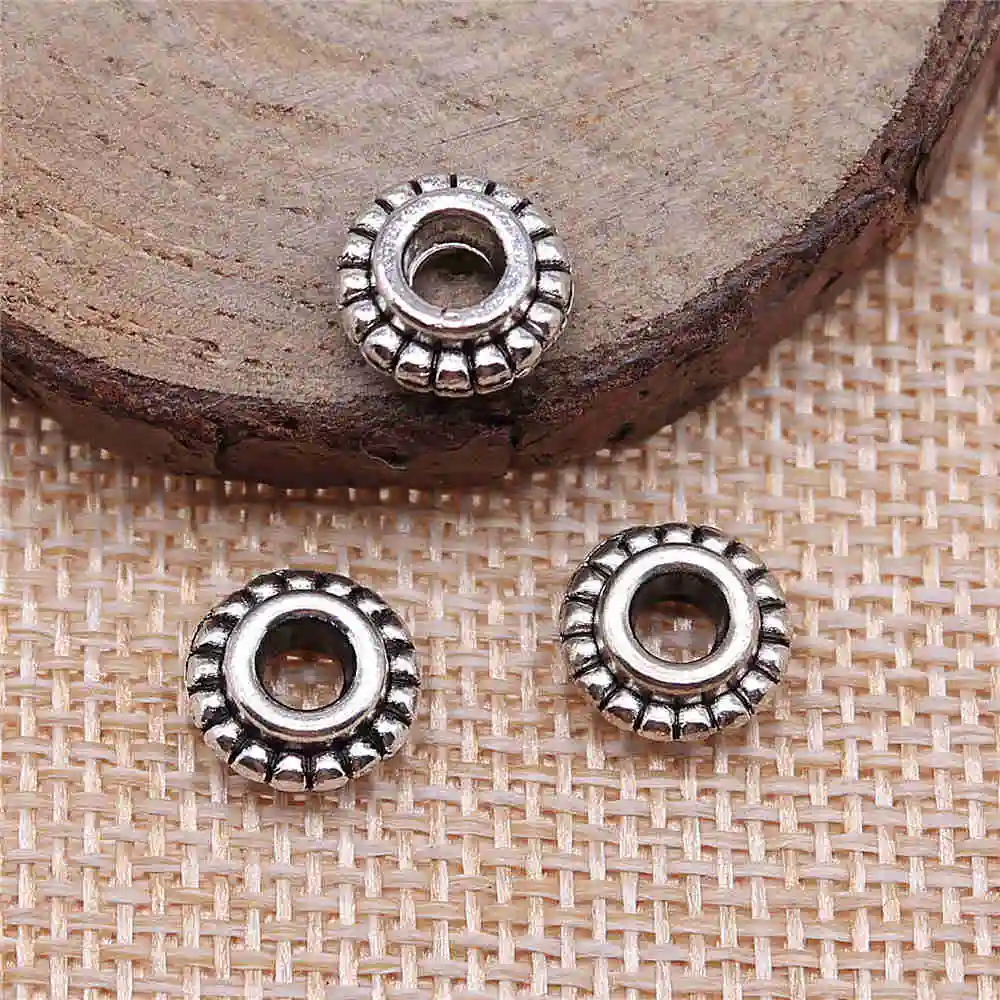 

Earring Charms For Jewelry Making 20pcs Spacer Beads 10x10x4mm Antique Silver Plated