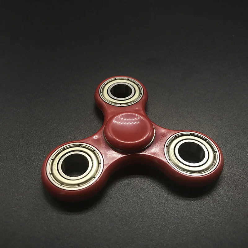 7 Цветов керамика Бусы Tri-Spinner Пластиковые EDC Руки Спиннер Для Аутизма и СДВГ волнуются спинер Долгое Время Анти стресс Игрушки - Цвет: small red