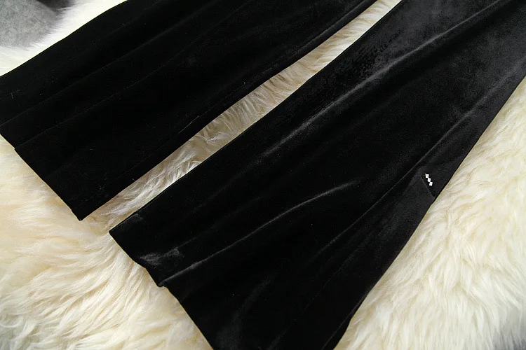 

European and American women's clothing 2020 autumn new style Long sleeve ironing drill hoodie trousers Fashionable velvet suit