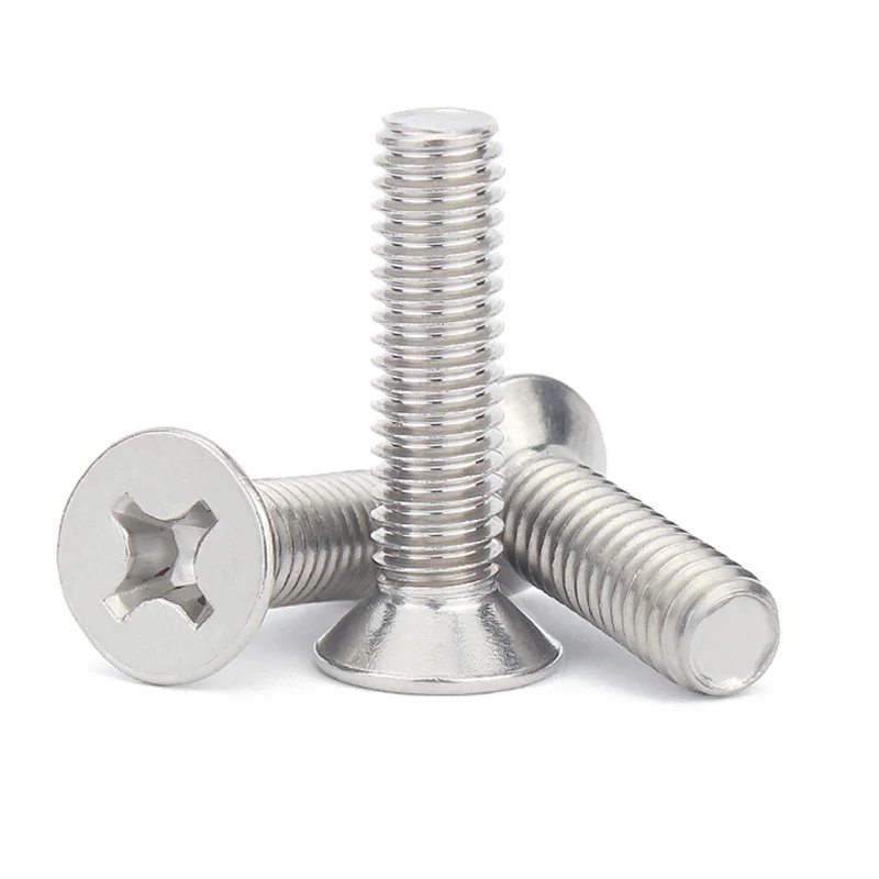 5/10/50p M1 M1.2 M1.4 M1.6 M2 M2.5 M3 M3.5 M4 M5 M6 M8 304 Stainless Steel Cross Phillips Flat Countersunk Head Screw Bolt GB819 on.Винт с плоской головкой, крестообразный, со счётчиком, из нержавеющей стали 304 GB819, размеры 5/10/50p M1 M1.2 M1.4 M1.6 M