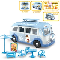 childrens simulation toy game house rabbit family ice cream camping car childrens rv game house picnic car birthday gift