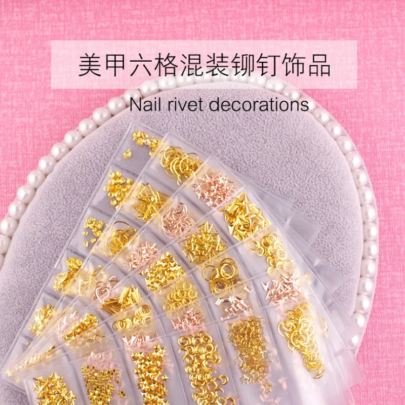 Маникюрный новый стиль орнамент из розового золота металлический пластырь