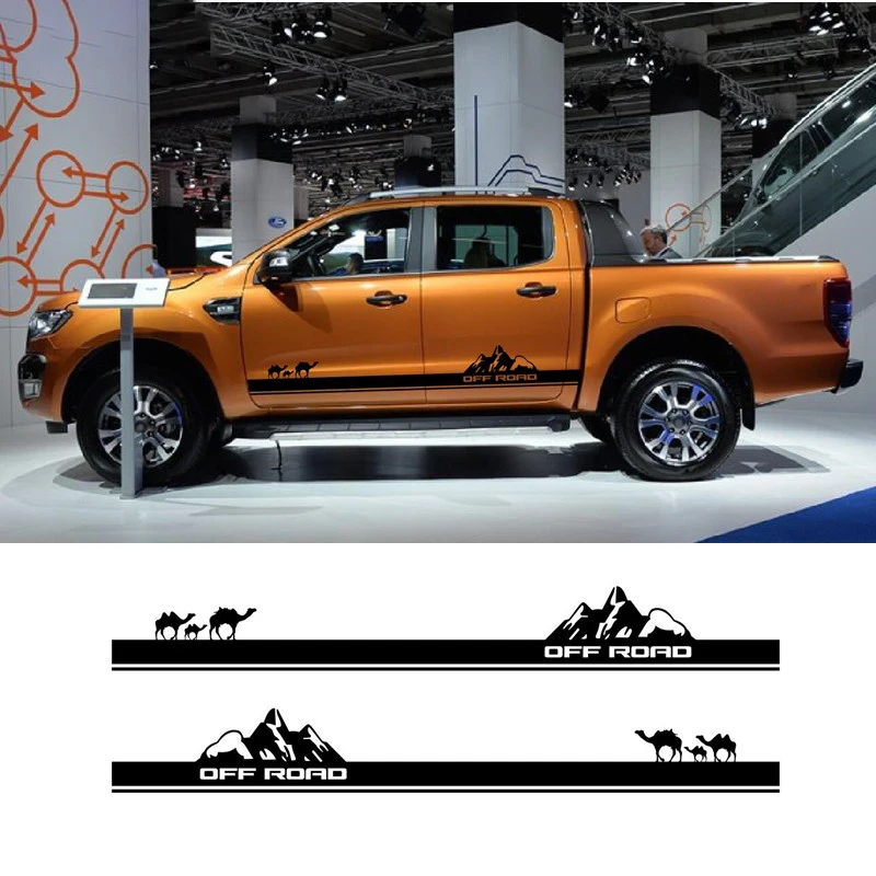 

2021 верблюжьи декоративные виниловые наклейки для автомобиля, Стильные наклейки для внедорожника, наклейки для кузова, двери, боковые полос...