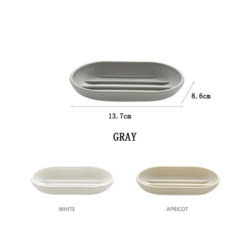 

1Pcs Draining Holder Portable Soap Dish Plastic Soap Container Simple Style Soap Box Bathroom Accessories