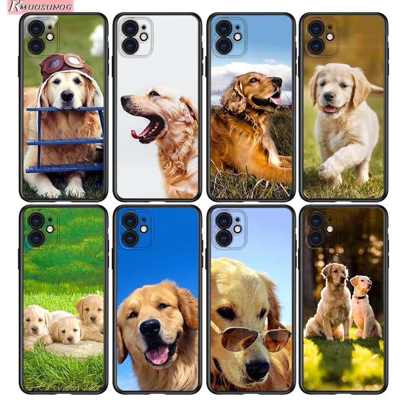

Cute Dog Golden Retriever Silicone Cover For Apple iPhone 13 12 Mini 11 Pro XS MAX XR X 8 7 Plus 6 SE Phone Case