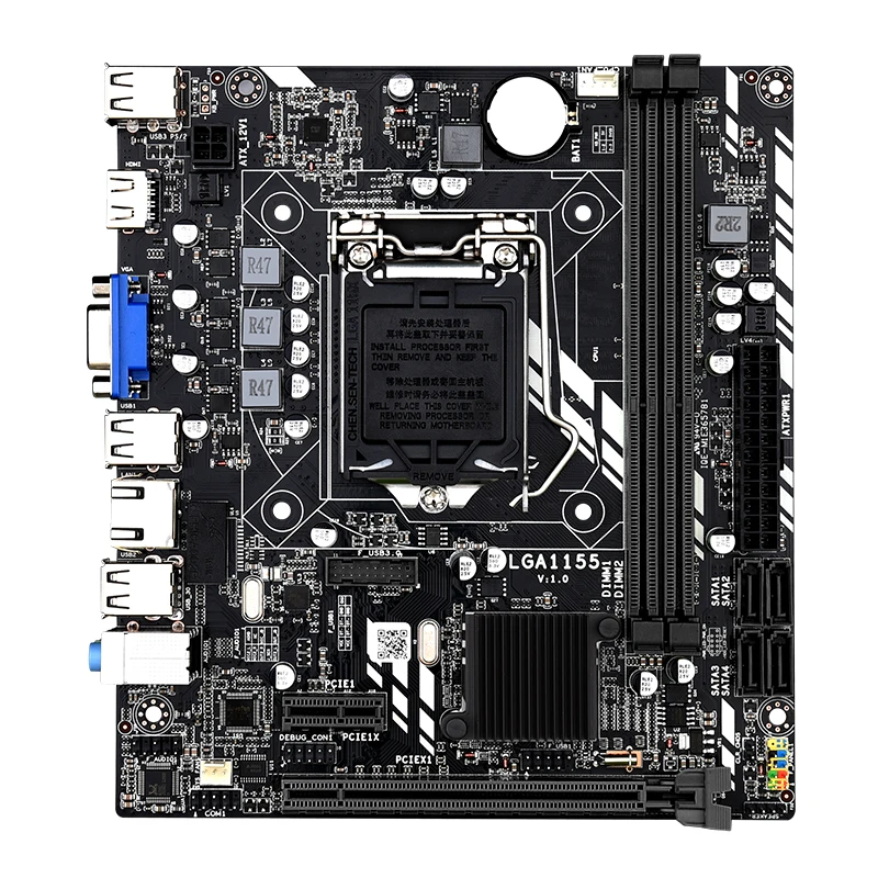 Материнская плата mae 1155 H61 Поддержка процессоров Intel Core i7 / i5 i3 pentium celeron LGA1155 DDR3 M ATX