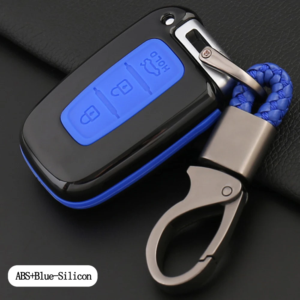 Чехол для ключей из углеродного волокна чехол брелок Hyundai IX35 Accent Veloster Kia Sportage Forte