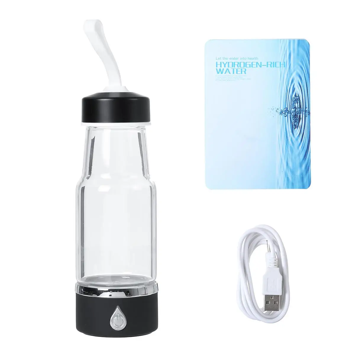 

Becornce 420ML Portable Water Ionizer Bottle Rechargeable Negative Ion Water Cup Hydrogens-rich Cup Water Generator Alkaline