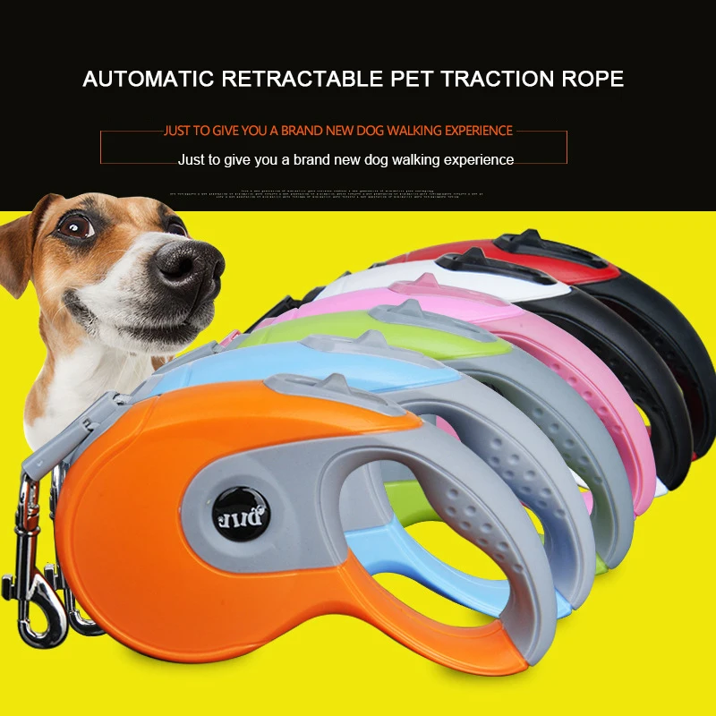 Выдвижной Поводок для собак 3 м/5 м автоматическая тянущаяся веревка прочные