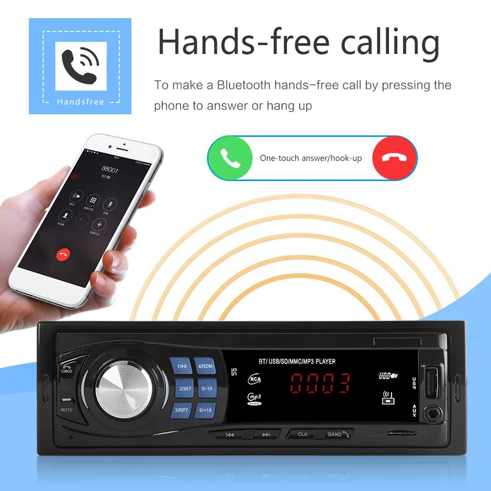 Автомагнитола стерео аудио mp3 плеер 12 в 1 Din FM приемник Aux USB авторадио с