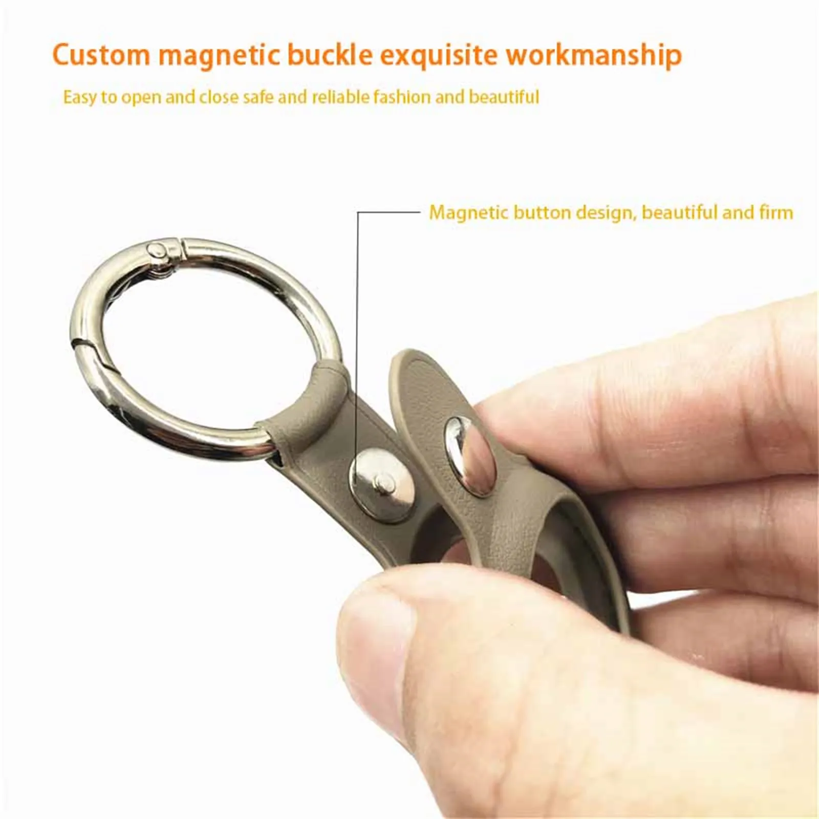 

For Airtags Location Trackers Hanging Buckle Anti-lost Protective Cover Device Keychain Case Skin Cover Household Covers 8Colors