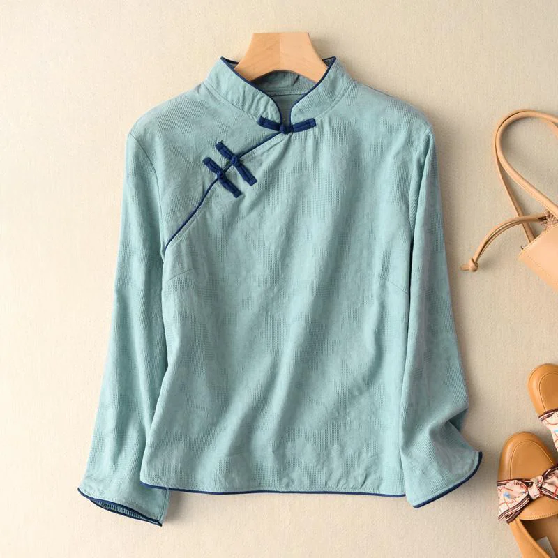 Новинка одежда в китайском стиле женская 2021 топ-Ципао традиционная китайская