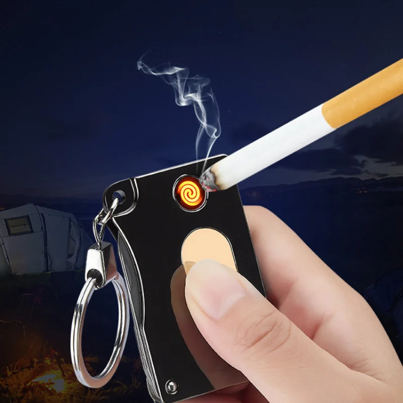 

Multifunctional Tool Car Key Charging Lighter Creative Keychain Cigarette Lighter Cigarette Lighter Accessories Men’s Gifts