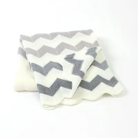baby blanket knitted newborn swaddle wrap envelopes stripe infant basket blanket summer air conditioning toddler bedding quilts
