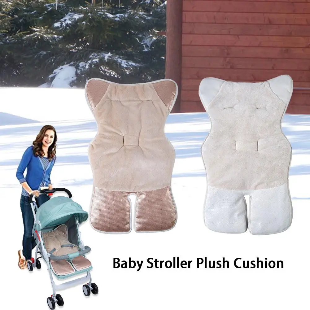 Зимняя плюшевая подкладка для детской коляски мягкая подушка сиденья аксессуары