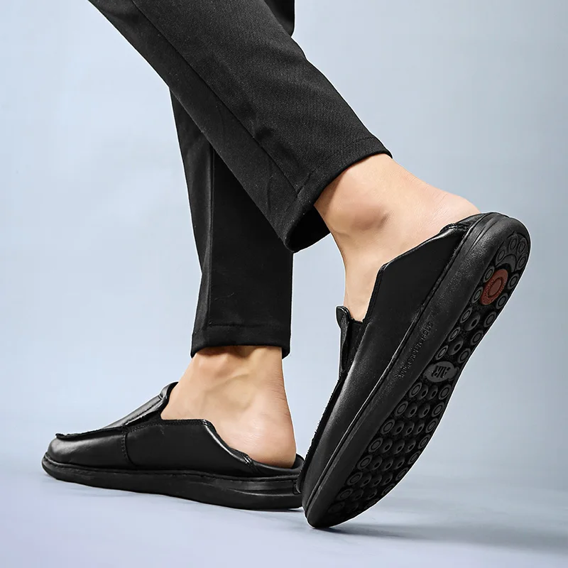 

New Shoes Men's Leather Casual Shoes Soft Fashion Sneaker Walking Comfortable High quality Men Loafers Shoes Big Size 38-48