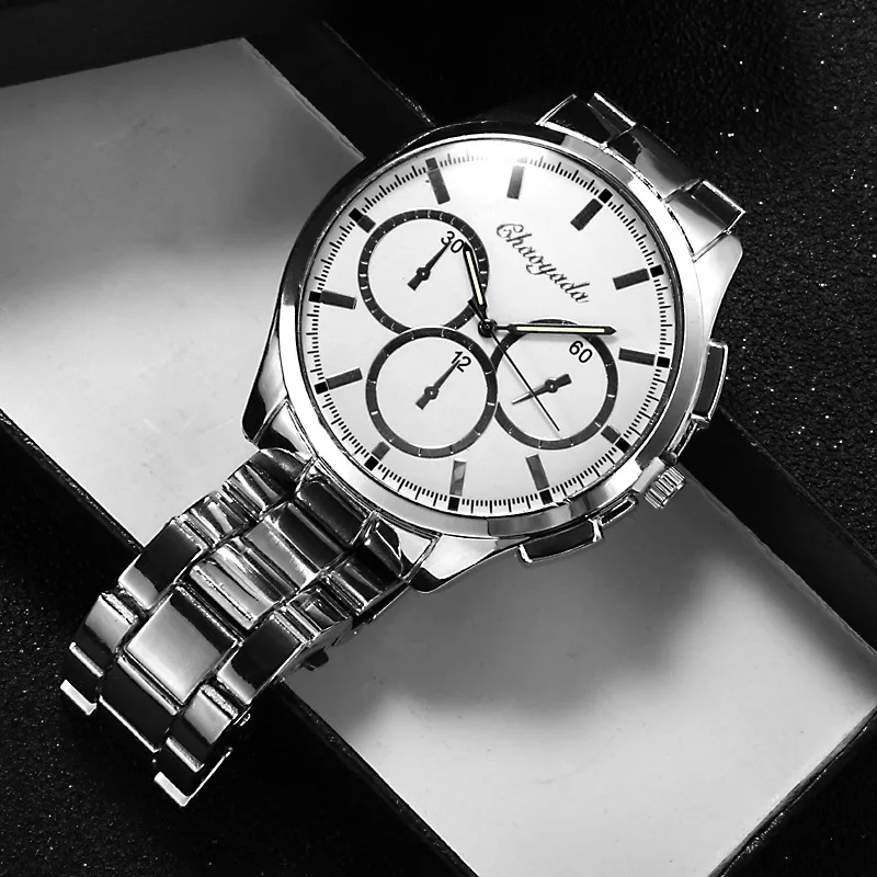 

2020 New Fashion Men Watch Black Alloy Band Quartz Wristwatch Men Top Luxury Business Watches Men Male Clock Gift reloj hombre