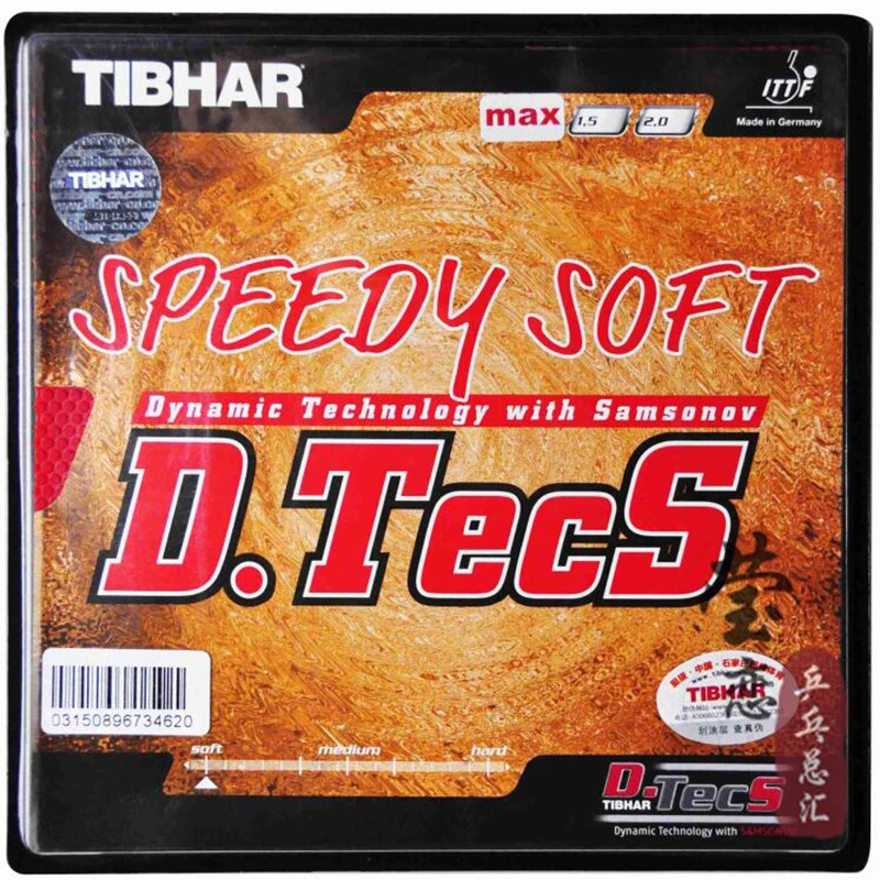 

Original Tibhar Speedy Soft D.TECS table tennis rubber pimples out attack for table tennis rackets blade ping pong rubber