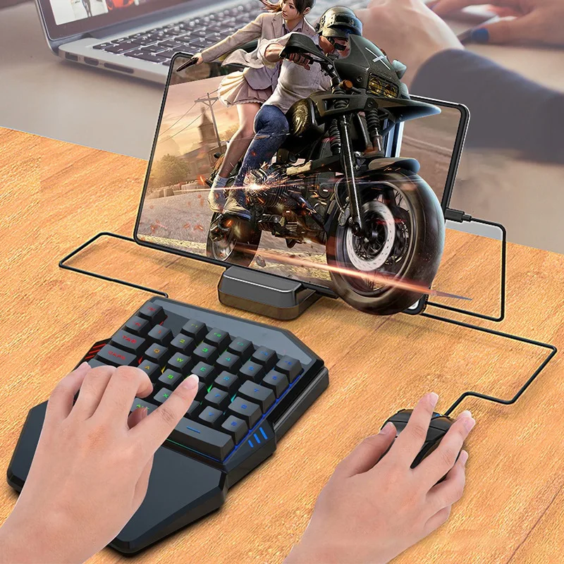 RGB игровая клавиатура с одной рукой 35 клавиш светодиодный мини-клавиатура левой