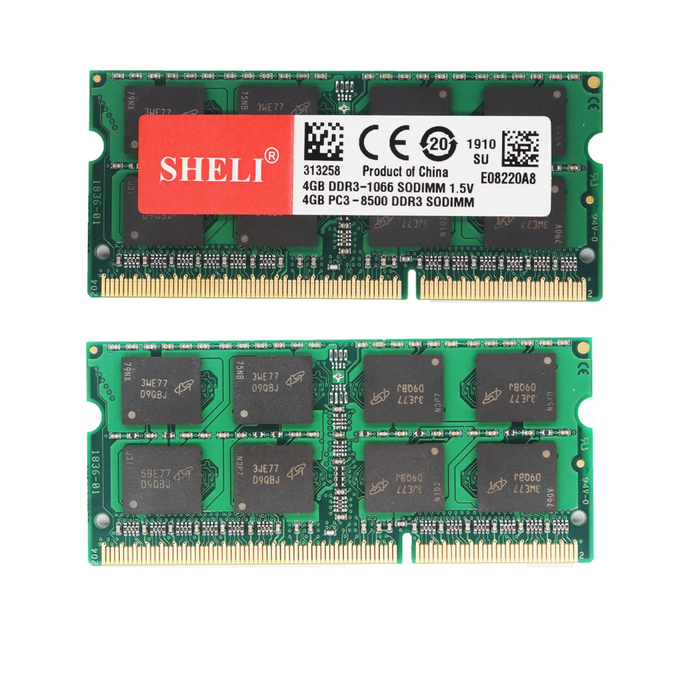 SHELI 4GB 2RX8 DDR3L 8500S 1 5 V 1066Mhz SODIMM RAM память ноутбука|Оперативная память| |