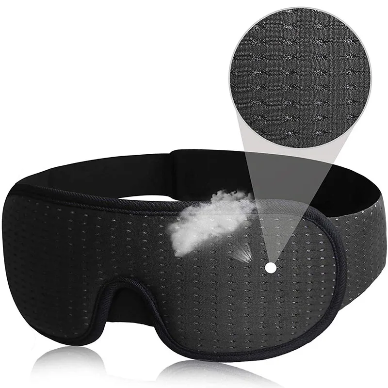 

3D Sleeping Mask Block Out Soft Comfort Natural Padded Sleep Eye Shade Blindfold Sleeping Aid Face Mask Health Care
