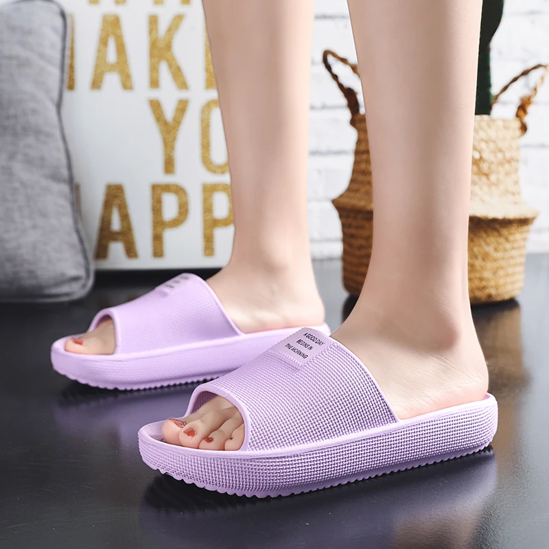 

Hot Sale Summer Indoor Women Slippers Lightweight EVA Home Soft Slippers Women Flip Flops Non-slip Flat Bathroom Shoes Slides