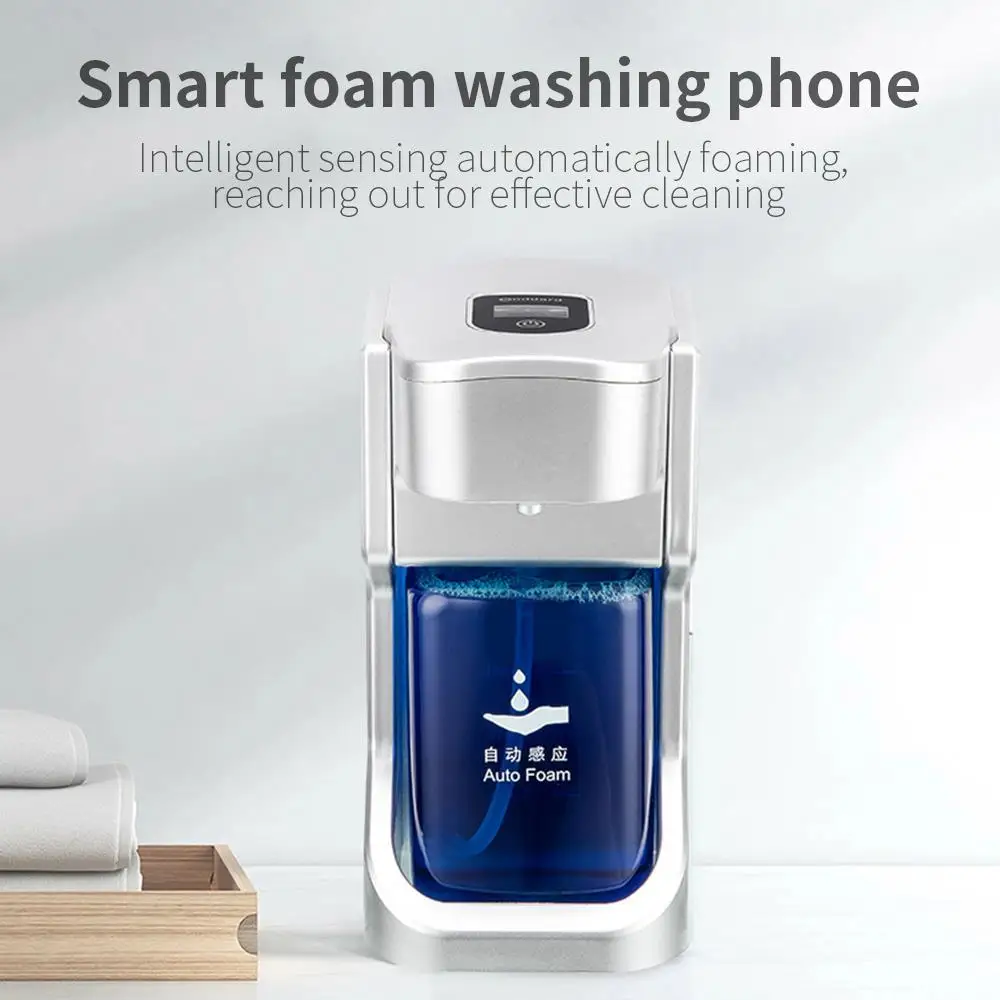 

500ml Quantitative Hotel Ouchless Automatic Hand Washer Portable 500ML Bathroom Automatic Foam Soap Dispenser Morden Creative