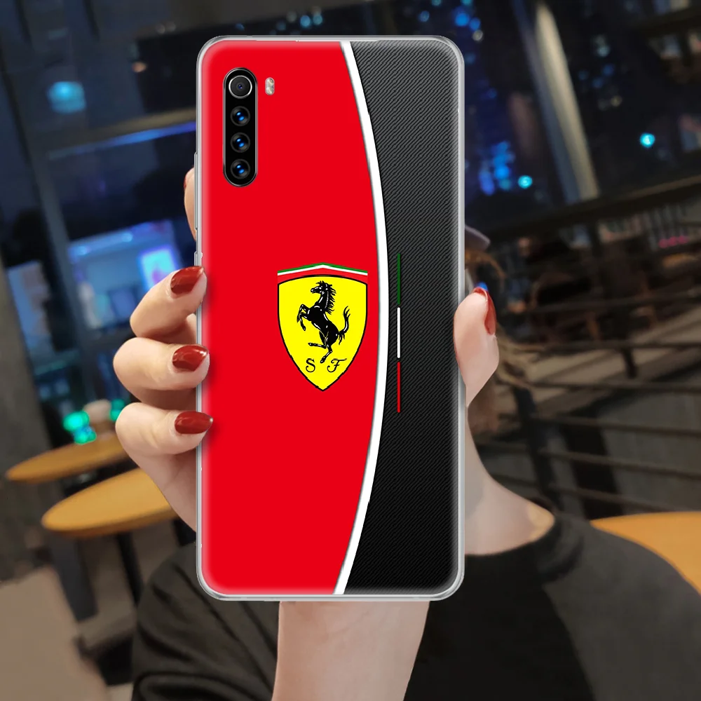 

Ferrari F1 luxury sport car Phone Case cover For XIAOMI Redmi Note 3 4 4X 5 6 7 8 9 Pro T S max transparent cover fashion