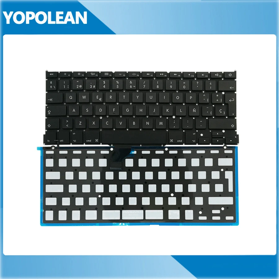 Новая испанская клавиатура 5 шт./лот с подсветкой для Macbook Pro Retina 13 дюймов A1502 2013 2014
