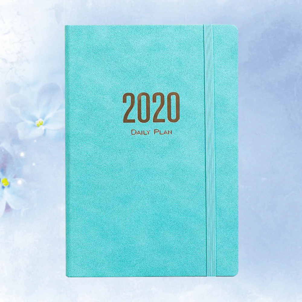 

1Pc A5 2020 Cover Notebook Planner Agenda Schedule Notebooks Diary Year Calendar for Home Office School )