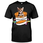 Хлопковая футболка CLOOCL, модная летняя хлопковая Футболка с изображением бенгальского кота, мужские и женские рубашки с 3D-принтом, забавные хлопковые черные футболки