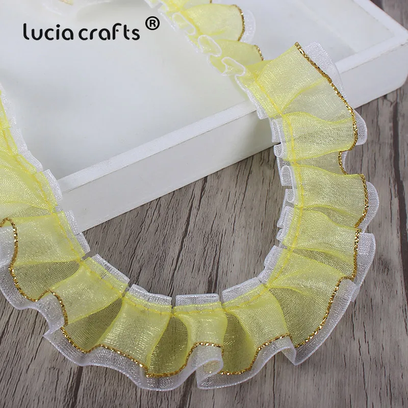 Фото Lucia Crafts 5 /8 ярдов 25 мм шифоновое платье для шитья своими руками кружевная отделка