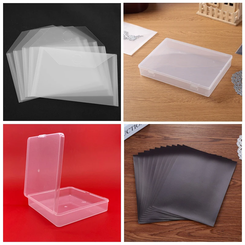 

Storage Case Die & Stamp Storage Bag and Magnetic Sheets Storage Box For Storaging Cutting Dies Organizer Transparent Bags