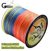 gaining improved braided fishing line 8 strands 300m abrasion resistant braided lines 6lb 220lb super strong pe fishing lines