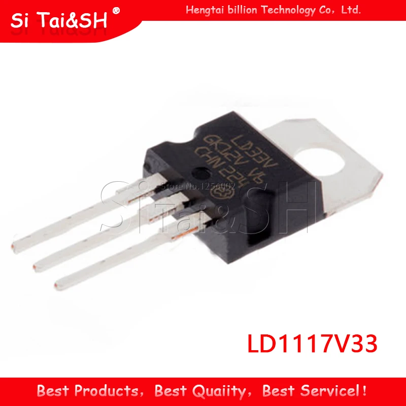 10 шт. LD1117V33 TO-220 LD1117 3 LD1117AV33 TO220 | Электронные компоненты и принадлежности