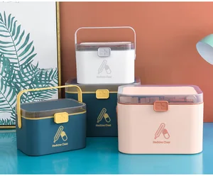 Аптечка первой помощи, 1 шт., многоуровневая коробка для хранения лекарств, большой Органайзер, домашняя портативная корзина для хранения лекарств, ок 1163