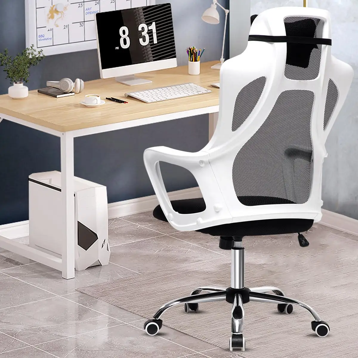 Mesh Office Chair Computer Swivel Desk Chair Ergonomic Executive High Back Computer Mesh Chair Game Office Chair Silla Gaming