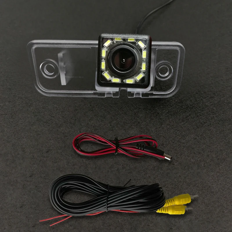 Wireless Car CCD Rear Camera Fisheye 4 8 12 Led Dynamic trajectory For Mercedes Benz Clk W209 W203 W219 E-Class W211 2002-2008 | Автомобили