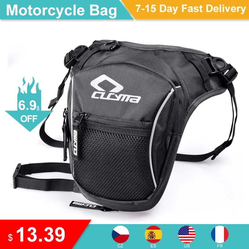 

100% Oxford Cloth Motorcycle Drop Leg Bag Hip Waist Pack Waterproof Outdoor Casual Pack Motorcycle Bicycle Black Croosbody Bag