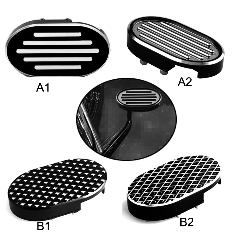 

Cut Grill CNC Billet Brake Pedal Pads Cover Footpeg For Harley Dyna Wide Glide V-Rod Sportster XL 883 1200 FLSTN FXDWG FXDF